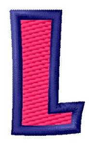 Picture of Show Card Letter L Machine Embroidery Design