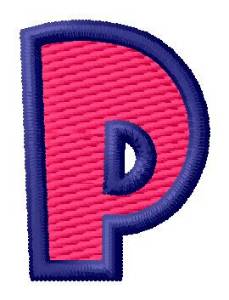 Picture of Show Card Letter P Machine Embroidery Design