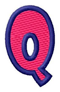 Picture of Show Card Letter Q Machine Embroidery Design
