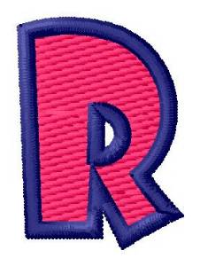 Picture of Show Card Letter R Machine Embroidery Design