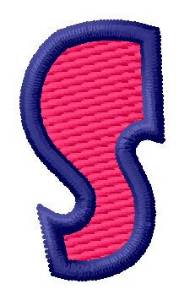 Picture of Show Card Letter S Machine Embroidery Design