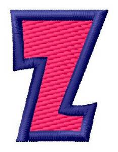 Picture of Show Card Letter Z Machine Embroidery Design