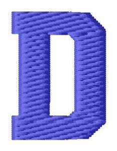 Picture of Sport Letter D Machine Embroidery Design