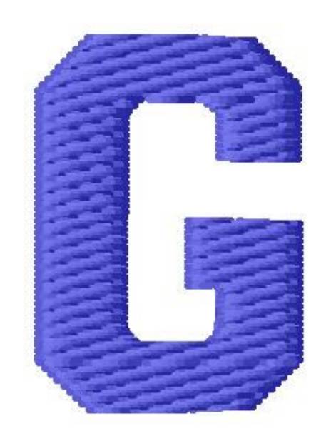 Picture of Sport Letter G Machine Embroidery Design