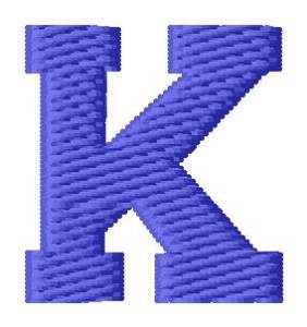 Picture of Sport Letter K Machine Embroidery Design