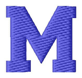 Sport Letter M Machine Embroidery Design