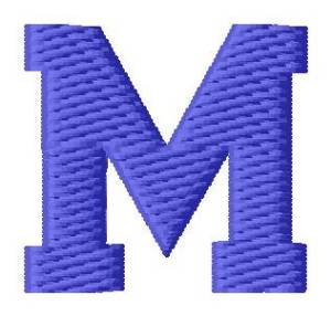 Picture of Sport Letter M Machine Embroidery Design