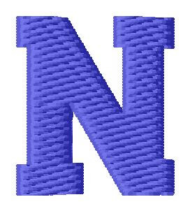 Sport Letter N Machine Embroidery Design