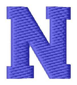 Picture of Sport Letter N Machine Embroidery Design