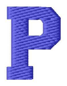Picture of Sport Letter P Machine Embroidery Design