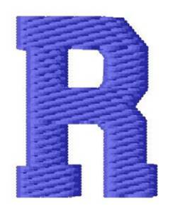 Picture of Sport Letter R Machine Embroidery Design