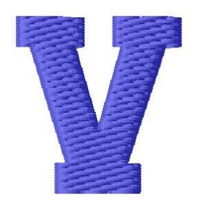 Picture of Sport Letter V Machine Embroidery Design