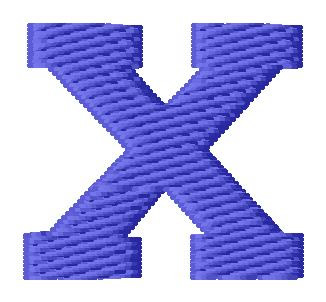 Sport Letter X Machine Embroidery Design