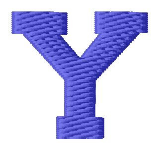 Sport Letter Y Machine Embroidery Design