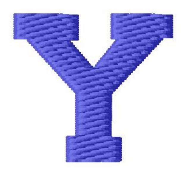 Picture of Sport Letter Y Machine Embroidery Design
