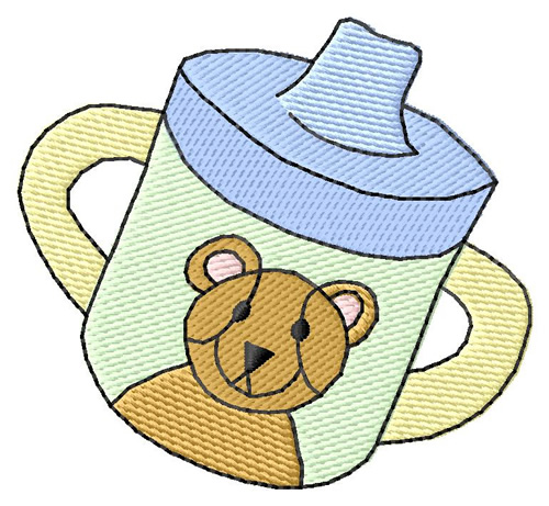 Sippy Cup Machine Embroidery Design