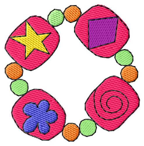 Teething Ring Machine Embroidery Design