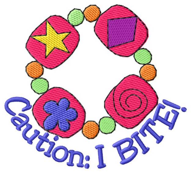 Picture of Caution: I Bite! Machine Embroidery Design