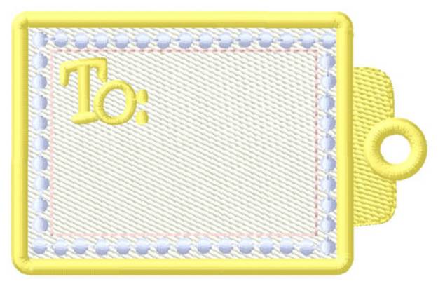 Picture of Gift Tag Machine Embroidery Design