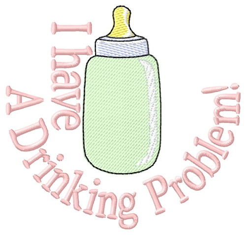 Drinking Problem Machine Embroidery Design
