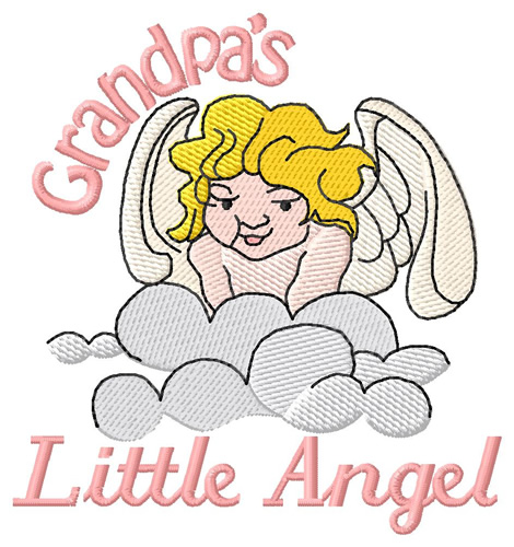 Grandpas Little Angel Machine Embroidery Design