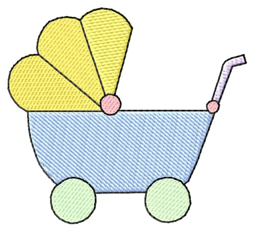 Baby Buggy Machine Embroidery Design
