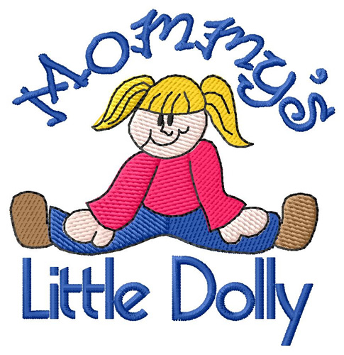 Mommys Little Dolly Machine Embroidery Design