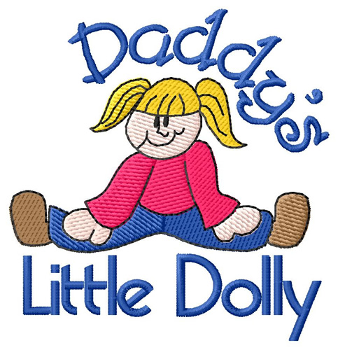 Daddys Little Dolly Machine Embroidery Design