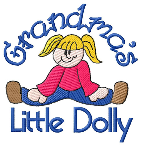 Grandmas Little Dolly Machine Embroidery Design