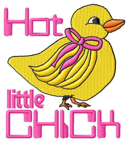 Hot Little Chick Machine Embroidery Design