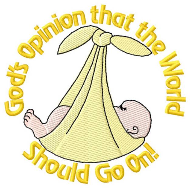 Picture of Gods Opinion Machine Embroidery Design