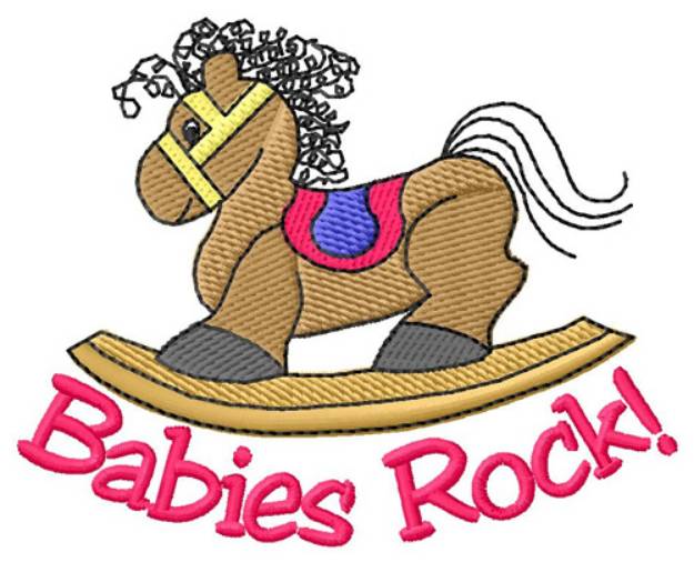 Picture of Babies Rock Machine Embroidery Design