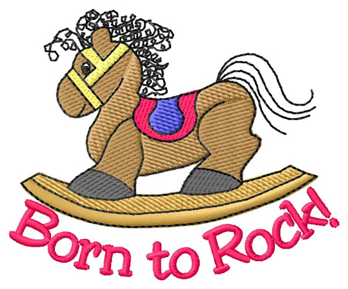 Born To Rock Machine Embroidery Design