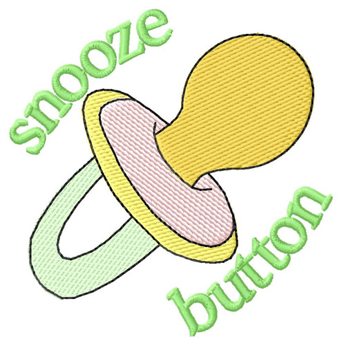 Snooze Button Machine Embroidery Design