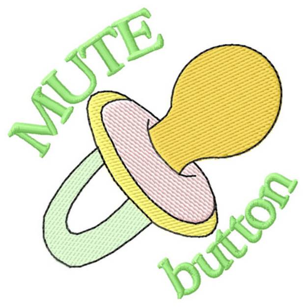 Picture of Mute Button Machine Embroidery Design