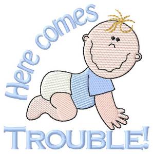 Picture of Here Comes Trouble! Machine Embroidery Design