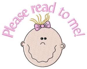 Picture of Please Read To Me! Machine Embroidery Design