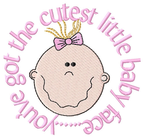 Cutest Little Baby Face Machine Embroidery Design
