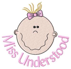 Picture of Miss Understood Machine Embroidery Design