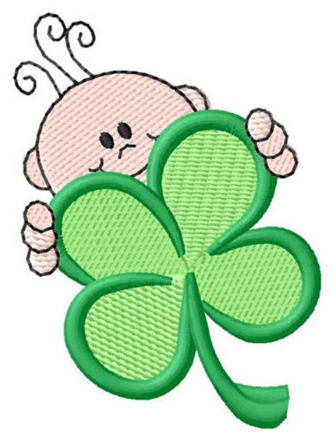 Picture of Baby and Shamrock Machine Embroidery Design
