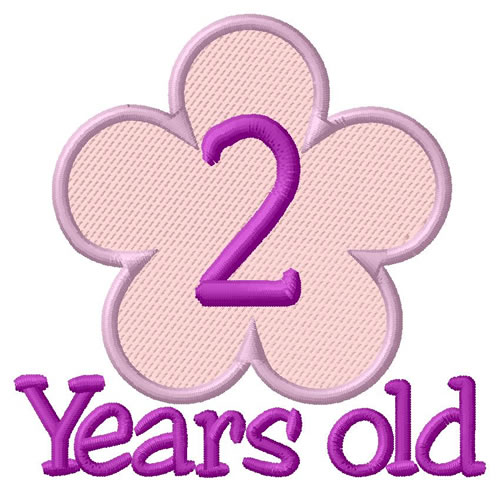 Two Years Old Machine Embroidery Design