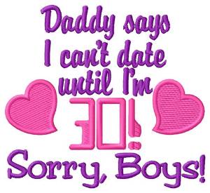 Picture of Sorry Boys Machine Embroidery Design