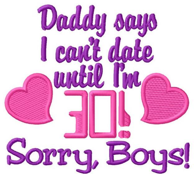 Picture of Sorry Boys Machine Embroidery Design
