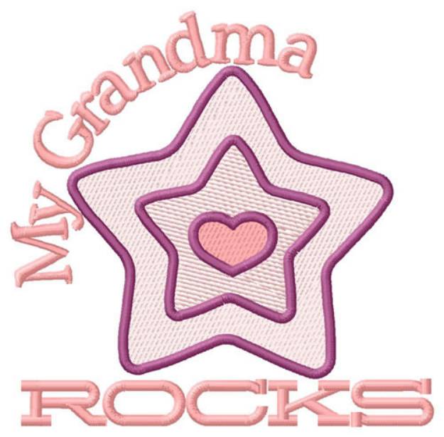 Picture of My Grandma Rocks Machine Embroidery Design