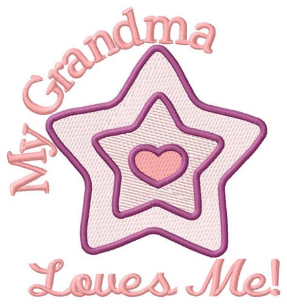 Picture of My Grandma Loves Me Machine Embroidery Design