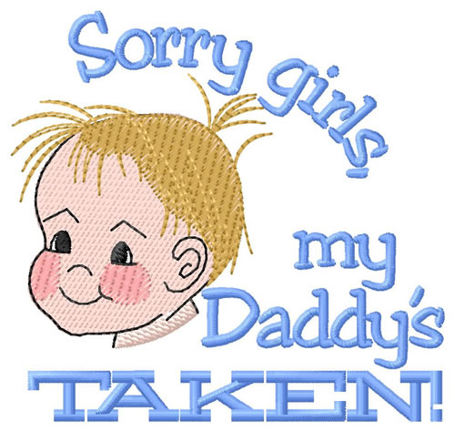 Sorry Girls Machine Embroidery Design