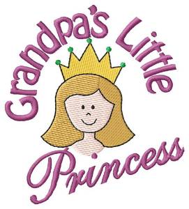 Picture of Grandpas Little Princess Machine Embroidery Design