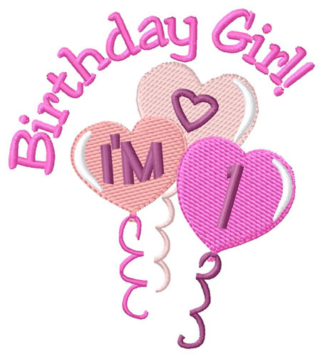 Birthday Girl! Machine Embroidery Design