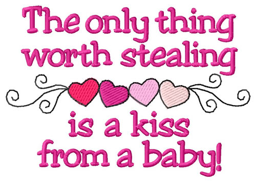 A Kiss from A Baby Machine Embroidery Design