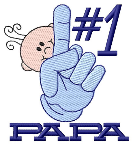 #1 Papa Machine Embroidery Design